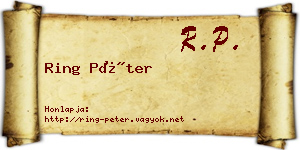 Ring Péter névjegykártya